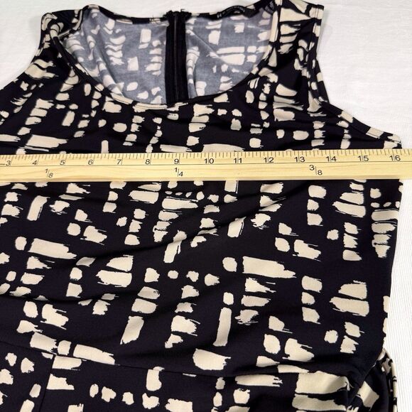 H by Halston Black/white Sz S Petite Jet Set Jersey Crop Wide-Leg Jumpsuit - Picture 6 of 11